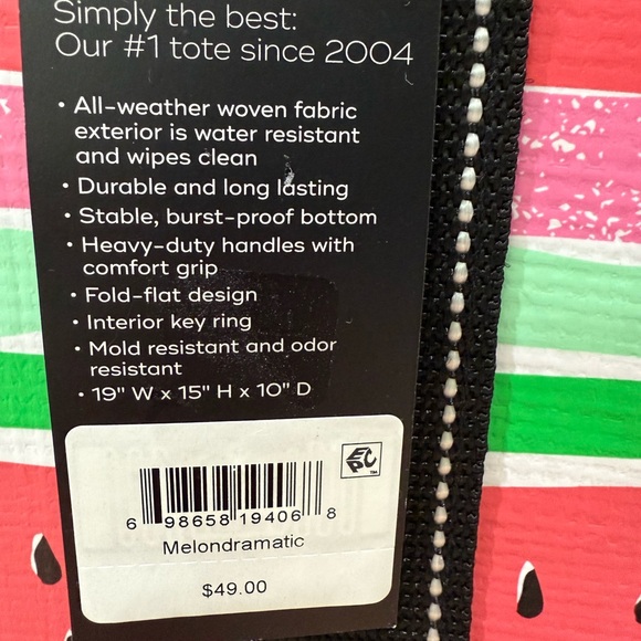 Scout Original Deano in Melondramatic pattern large tote bag. - Picture 7 of 9